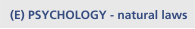 PSYCHOLOGY - natural laws (E)